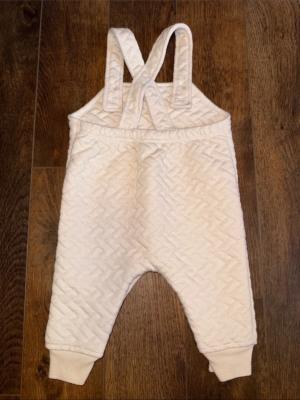 Disney Baby Cream Quilted Overalls with Winnie the Pooh Applique